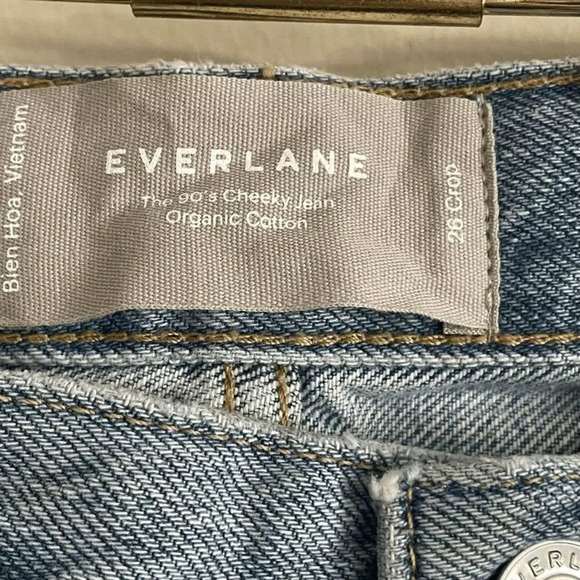 Everlane The 90's Cheeky Jean Women's 26‎ Crop Light Blue Wash High Rise NWT - Picture 3 of 5